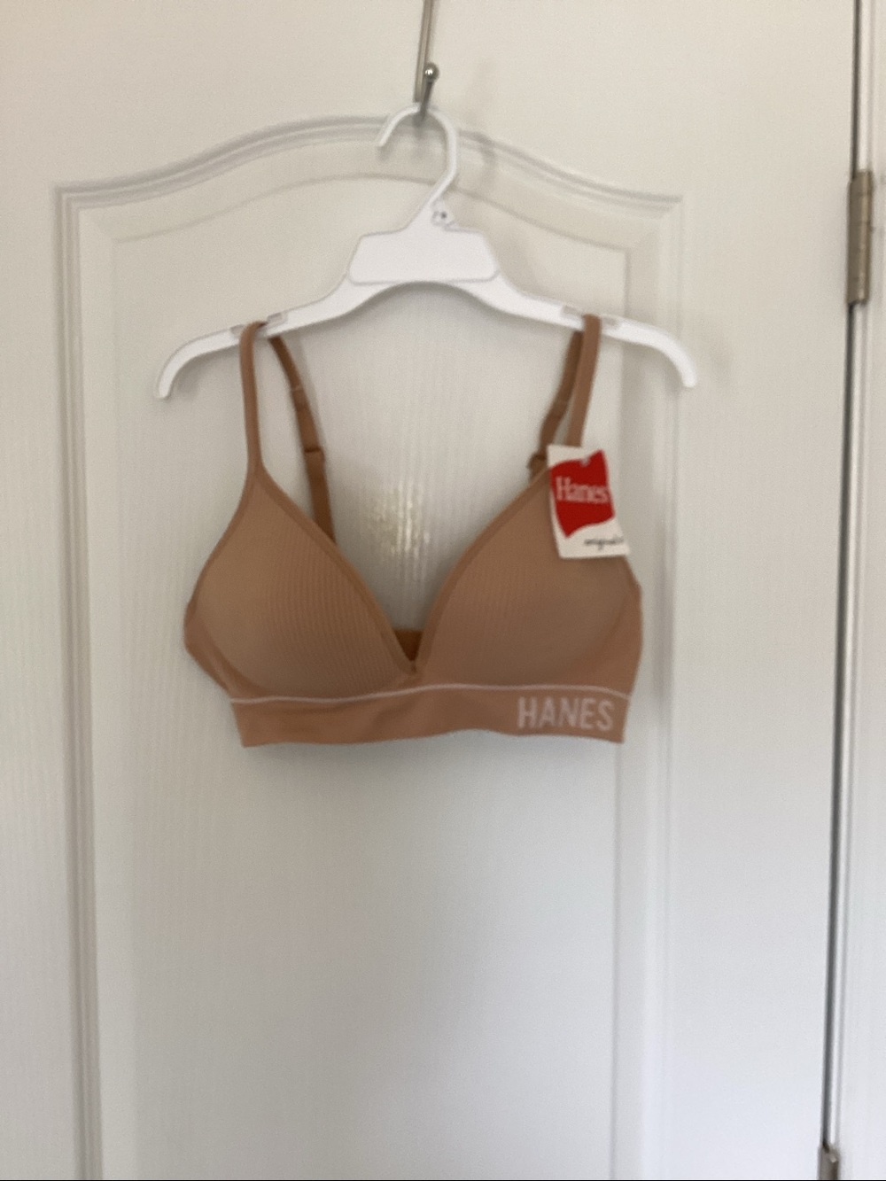 Hanes Beige Ribbed bra